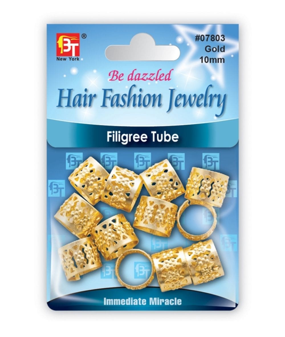 Beauty Town Filigree Tube 10Mm [Gold] #07803, Hair Tools - Cloré Beauty