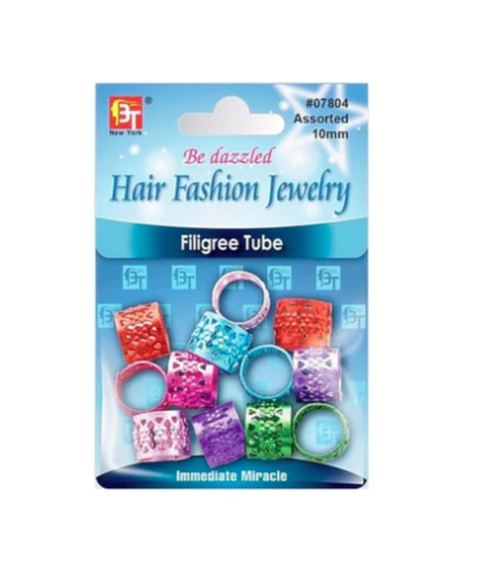 Beauty Town Filigree Tube 10Mm [Assorted] #07804, HAIR STYLING TOOLS - Cloré Beauty