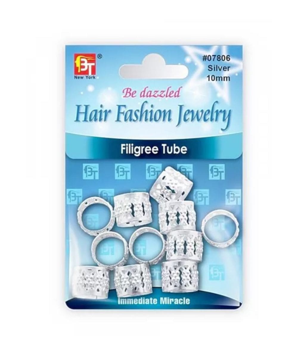 Beauty Town Filigree Tube 10Mm [Silver] #07806, Hair Tools - Cloré Beauty