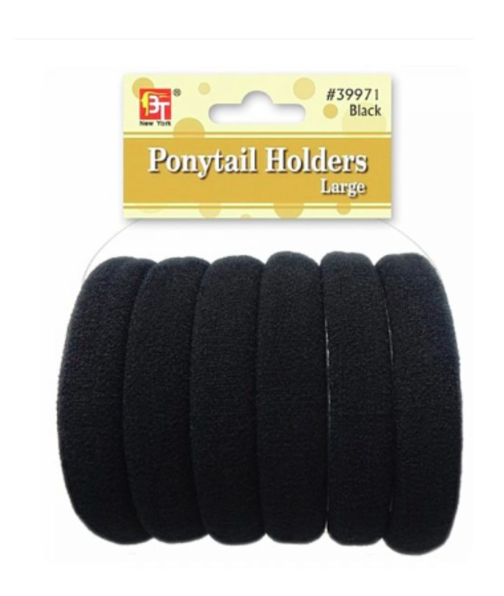 Beauty Town Large Ponytail Holders [Black] #39971