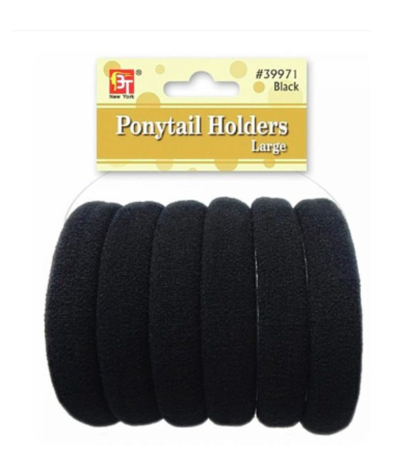 Beauty Town Large Ponytail Holders [Black] 