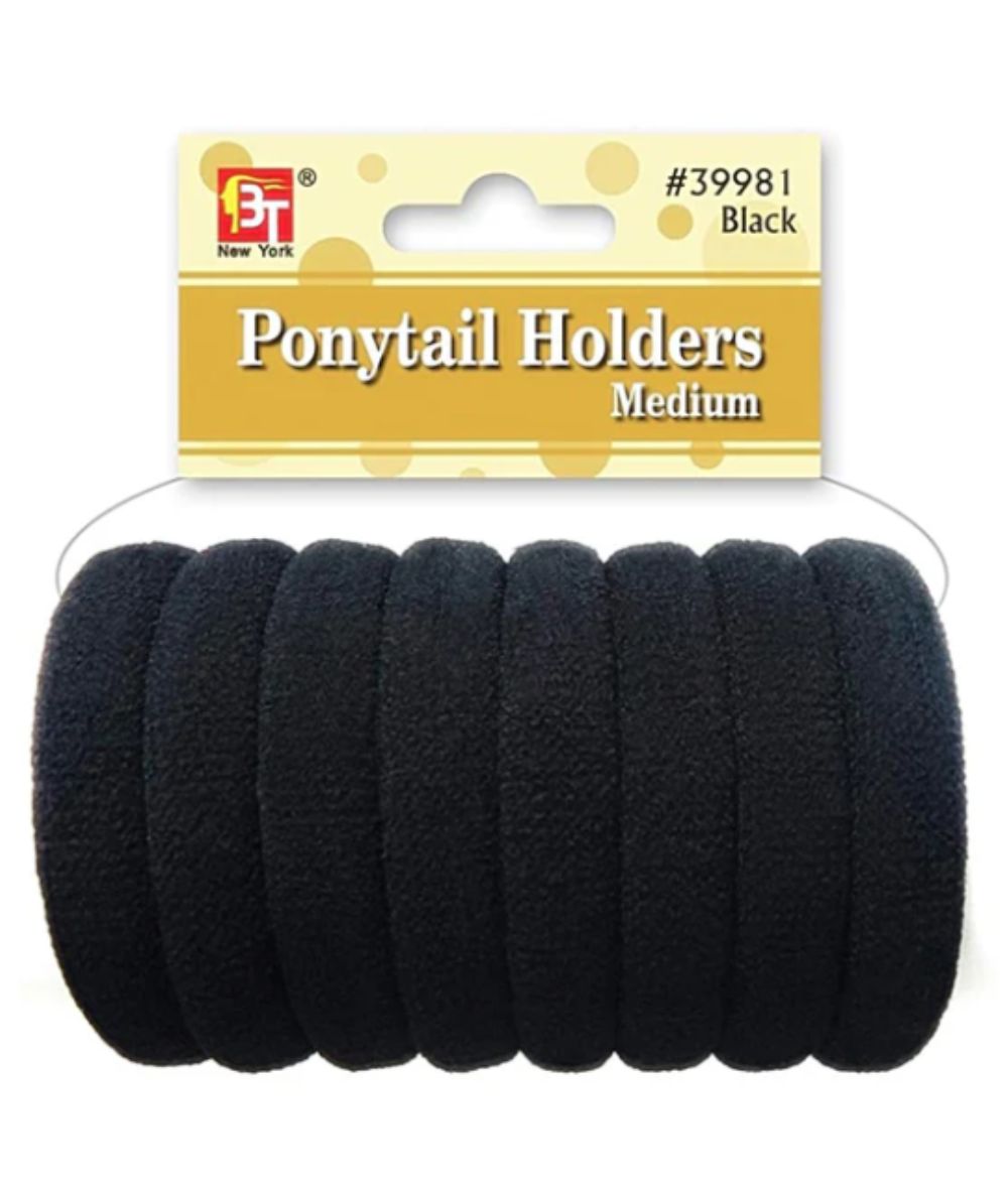 Beauty Town Medium Ponytail Holders Black #39981