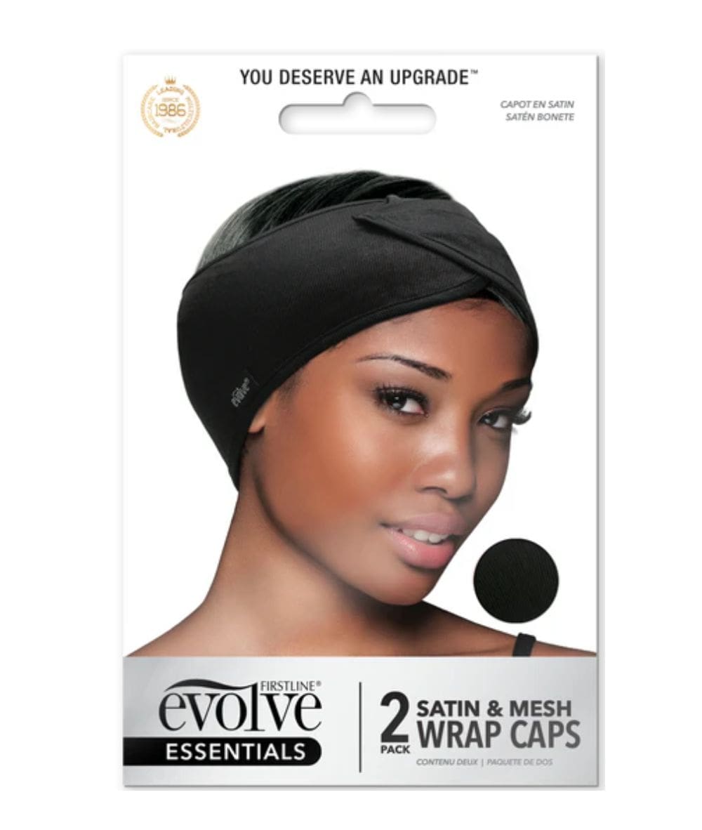First Line Evolve Satin & Mesh Wrap Cap 2-Pack #8060, ACCESSORIES JEWELRY FASHION - Cloré Beauty