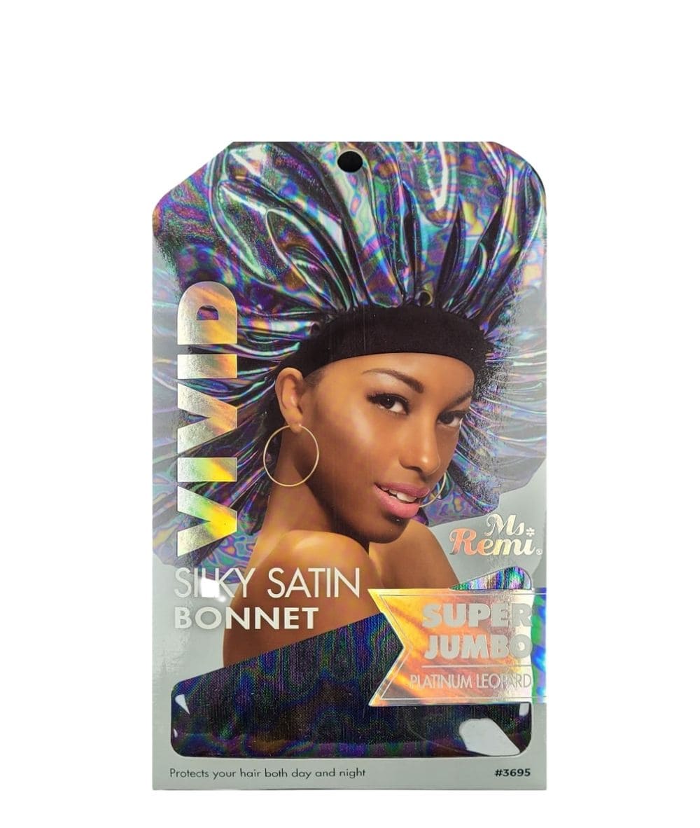Annie Ms. Remi Silky Satin Vivid Bonnet X-Jumbo #3695 [Platnium Leopard], ACCESSORIES JEWELRY FASHION - Cloré Beauty