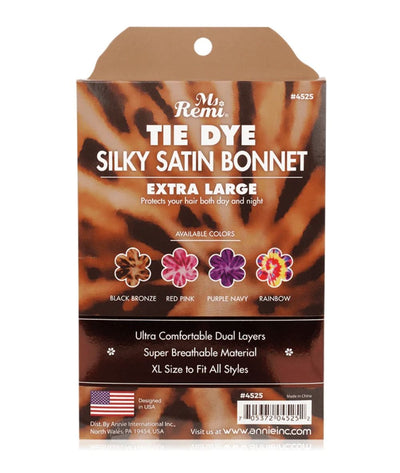 Annie Ms. Remi Silky Satin Tie Dye Bonnet X-Large #4525 [Assorted]
