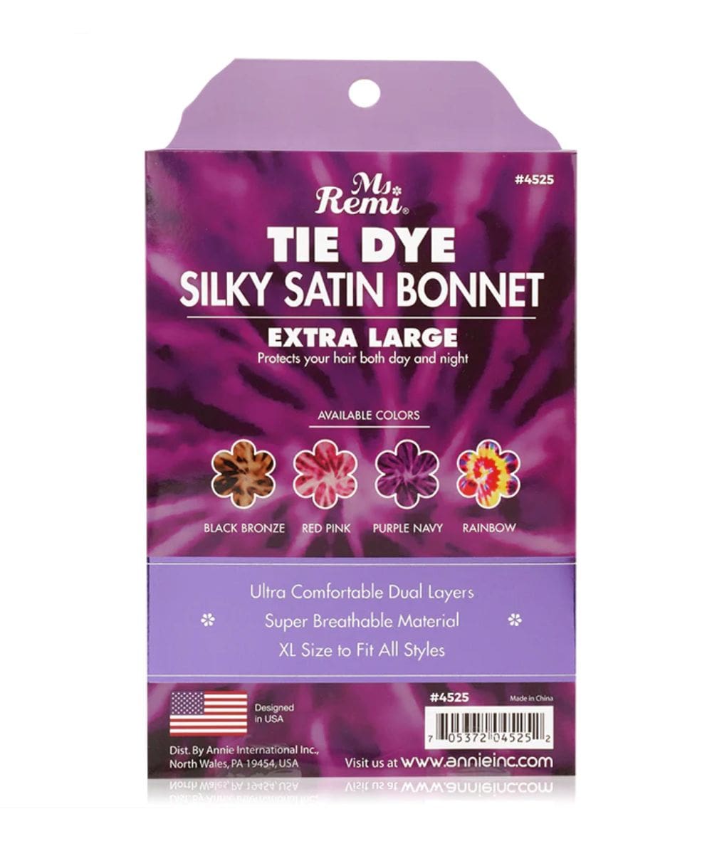 Annie Ms. Remi Silky Satin Tie Dye Bonnet X-Large #4525 [Assorted]