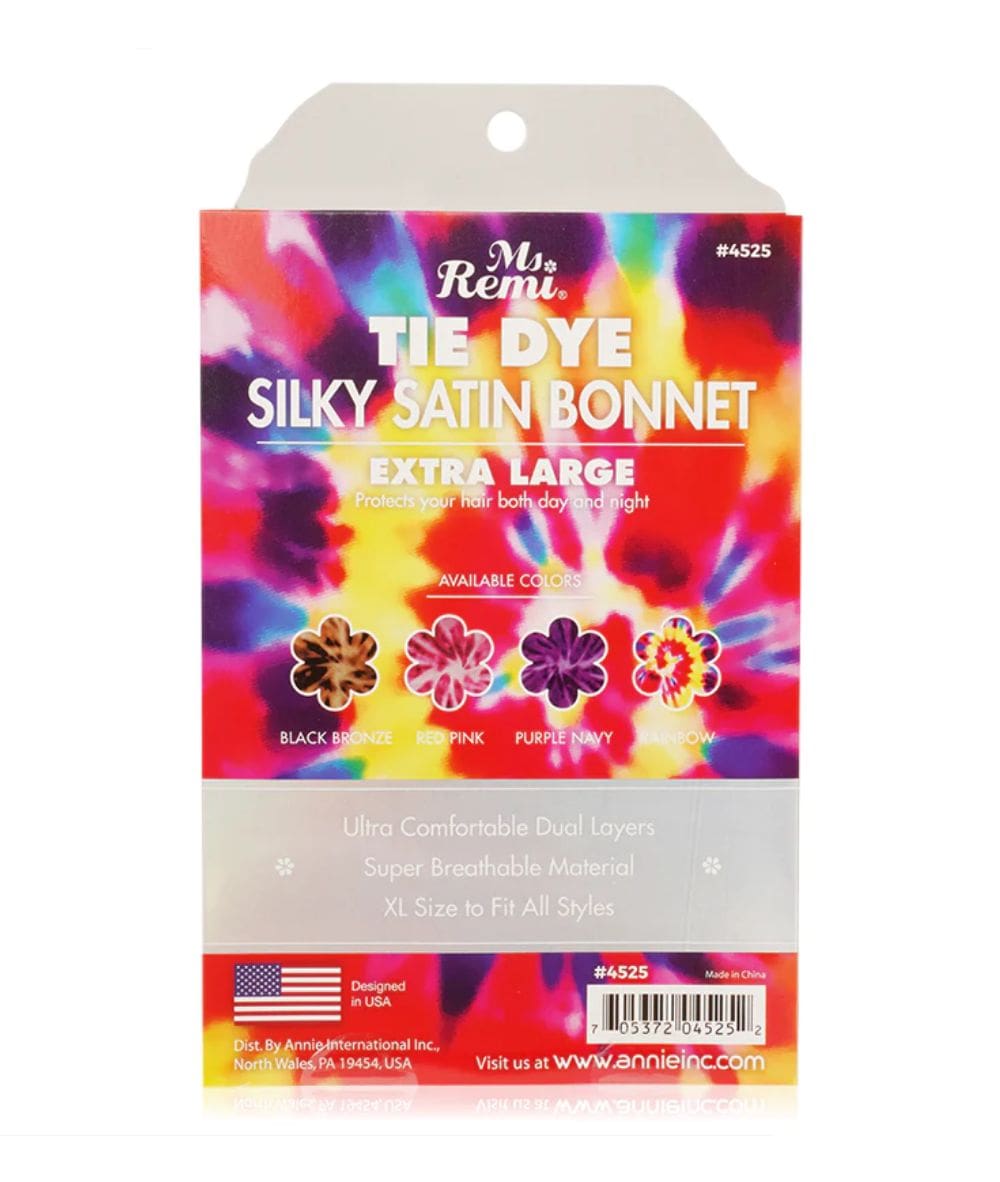 Annie Ms. Remi Silky Satin Tie Dye Bonnet X-Large #4525 [Assorted]