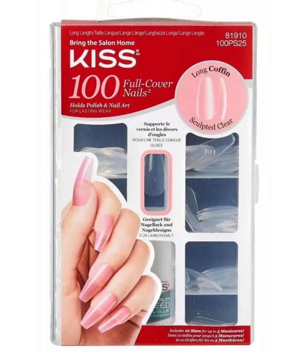 Kiss 100 Nails[Long Coffin] #100Ps25C, COSMETICS MAKEUP - Cloré Beauty