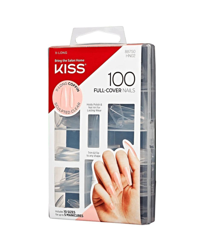 Kiss 100 Nails[Clear Coffin Tip] #Hn01C, COSMETICS MAKEUP - Cloré Beauty