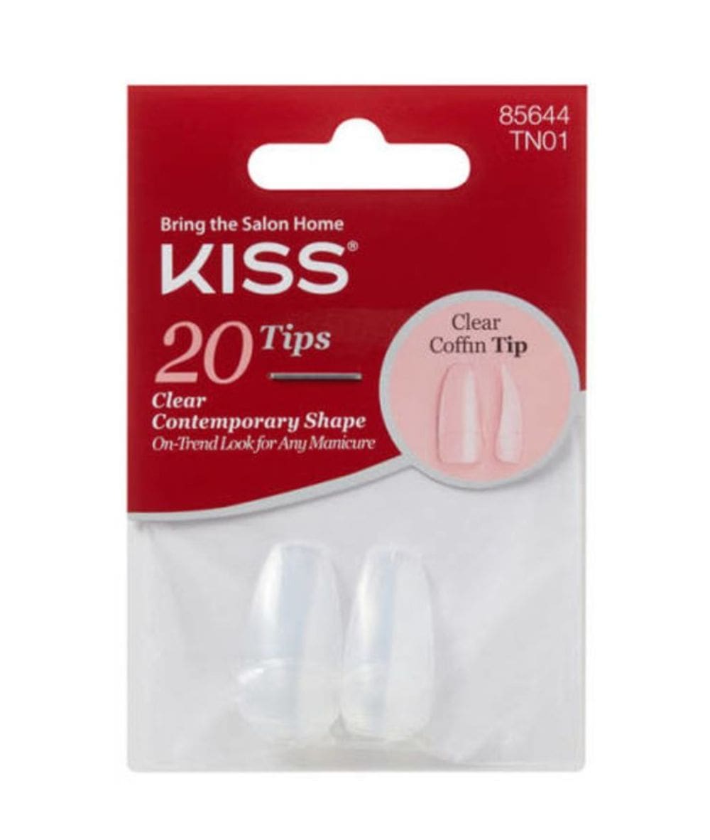 KISS 20 Tips - Clear Coffin Tip - 85644 - TN01