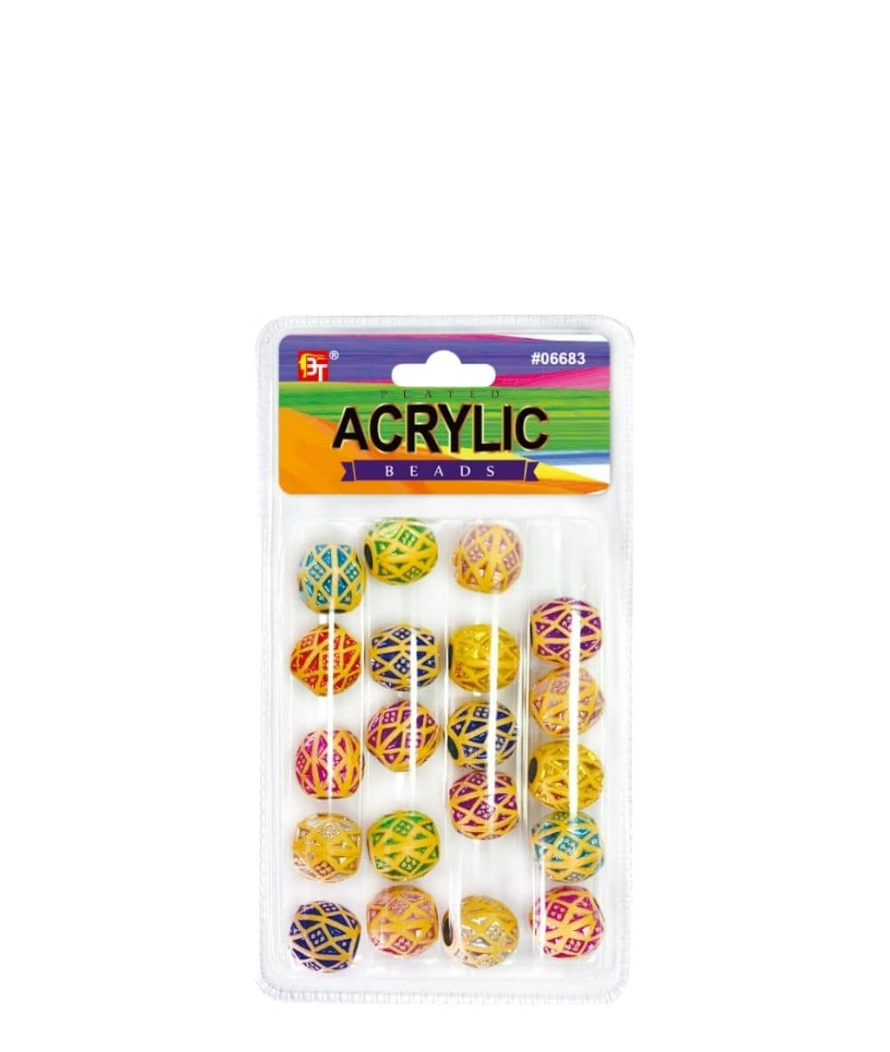 Beauty Town Plated Acrylic Beads Value Pack, HAIR STYLING TOOLS - Cloré Beauty