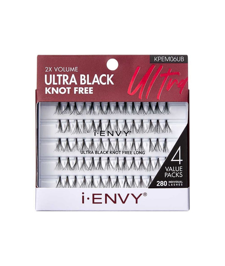 Kiss Professional I-Envy Ultra Black Knot Free Flare [Multi Pack] #Kpem06Ub