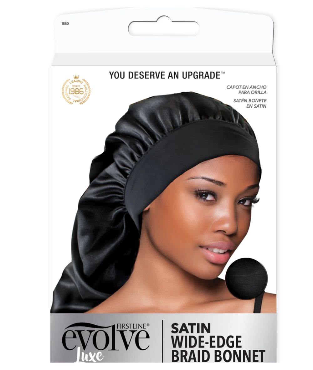 Firstline Evolve Wide Edge Braid Bonnet[Black] #1680, Accessory - Cloré Beauty