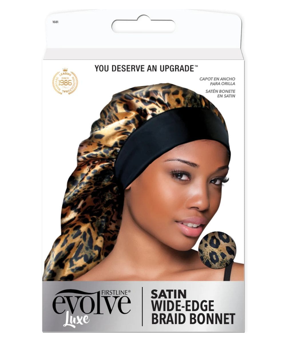 Firstline Evolve Wide Edge Braid Bonnet[Leopard] #1681, Accessory - Cloré Beauty