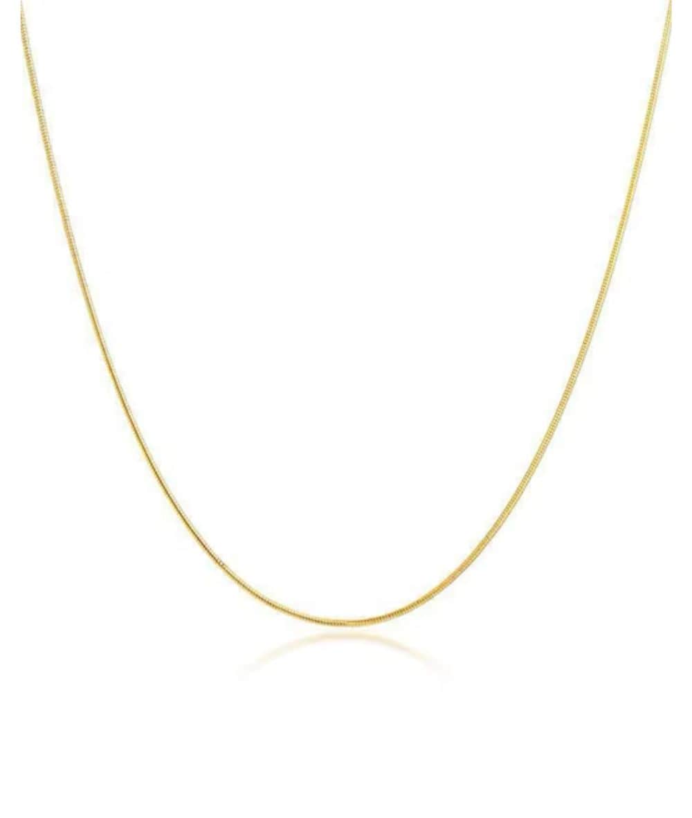 Nude Rose Stainless Steel 18K Gold 1Mm Snake Chain Necklace #N-033, ACCESSORIES JEWELRY FASHION - Cloré Beauty