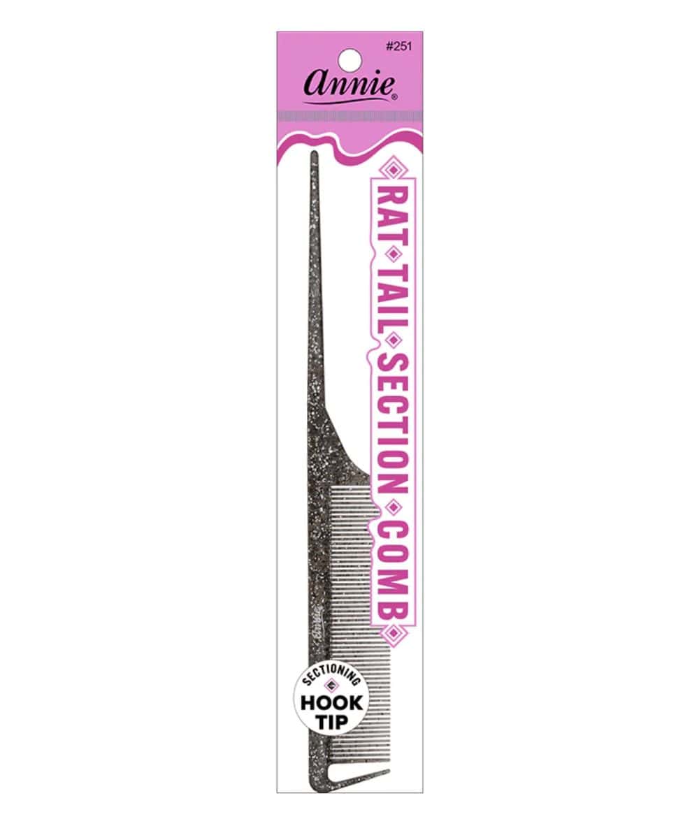 Annie Luminous Rat Tail Section Comb [Asst] #251, HAIR STYLING TOOLS - Cloré Beauty
