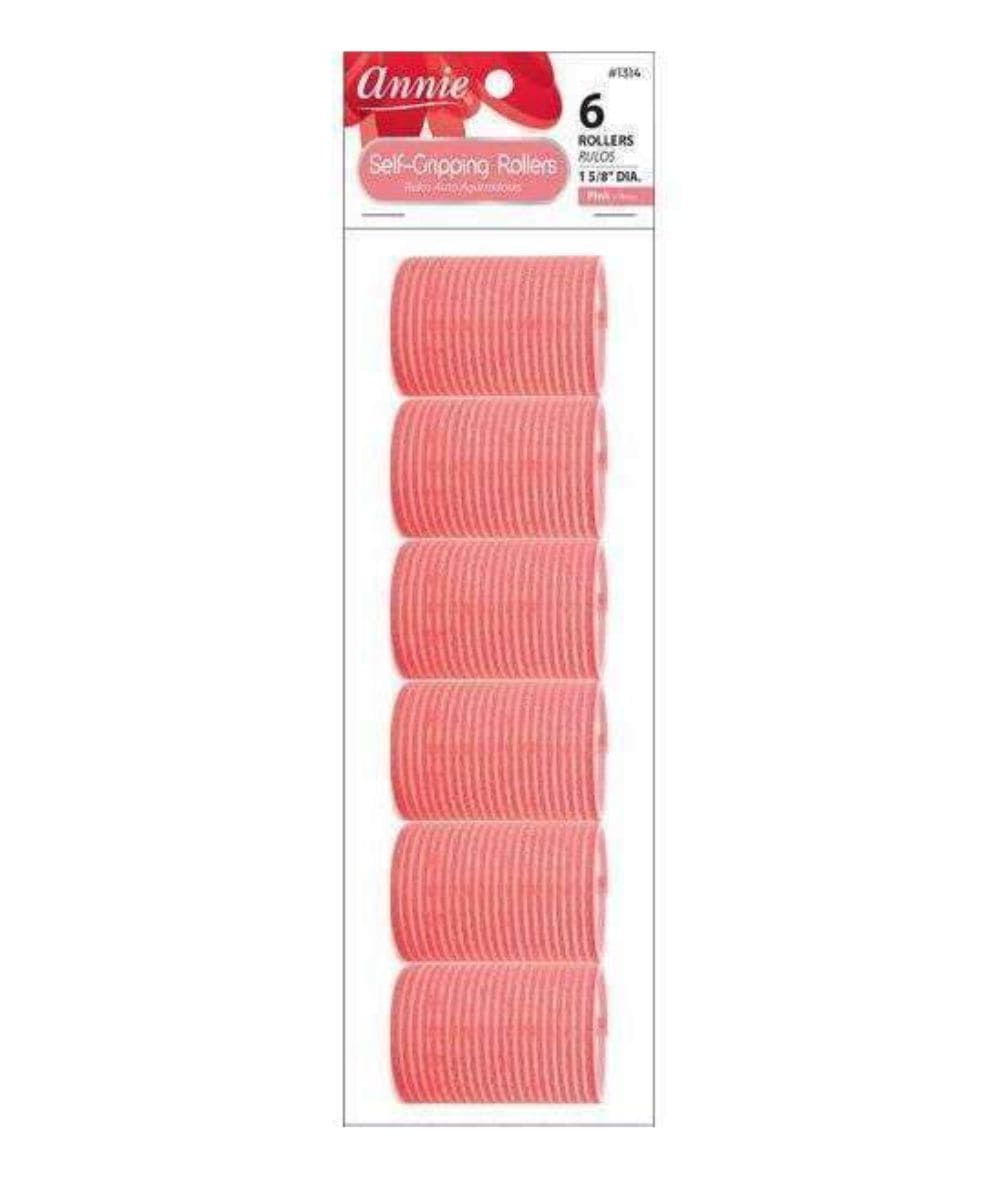 Annie Self Gripping Rollers 6 Count 1 5/8 inch [PINK] #1314, HAIR STYLING TOOLS - Cloré Beauty