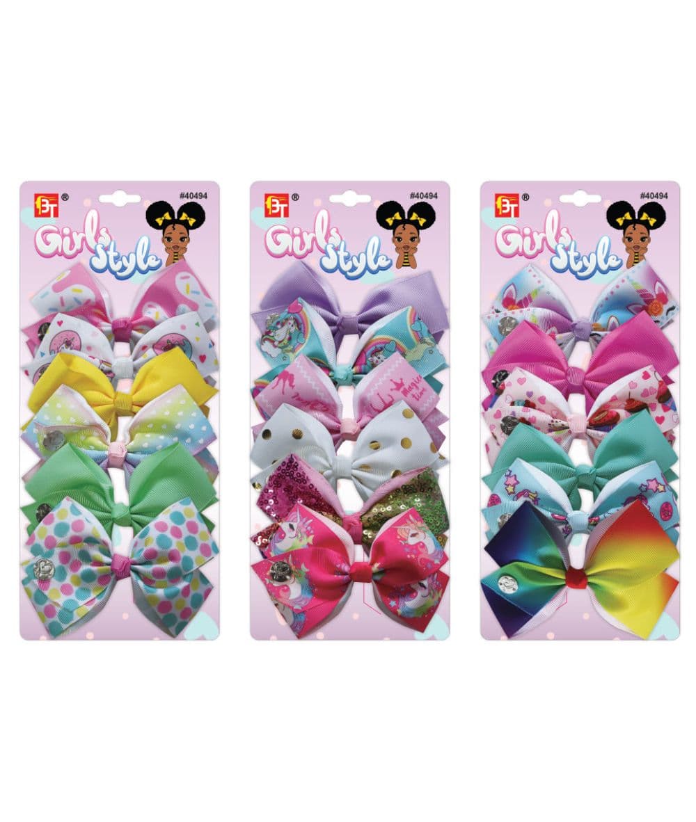 Beauty Town Girls Style Bow Hair Pin [Assorted] #40494, ACCESSORIES JEWELRY FASHION - Cloré Beauty