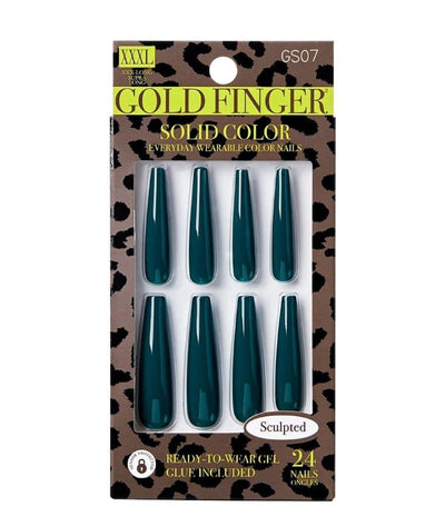 Gold Finger Sculpted Nails #Gs