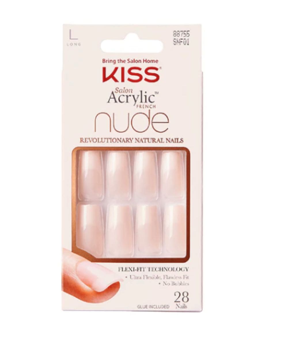 Kiss Salon Acrylic French Nude[Reveal It] #Snf01, Cosmetics - Cloré Beauty