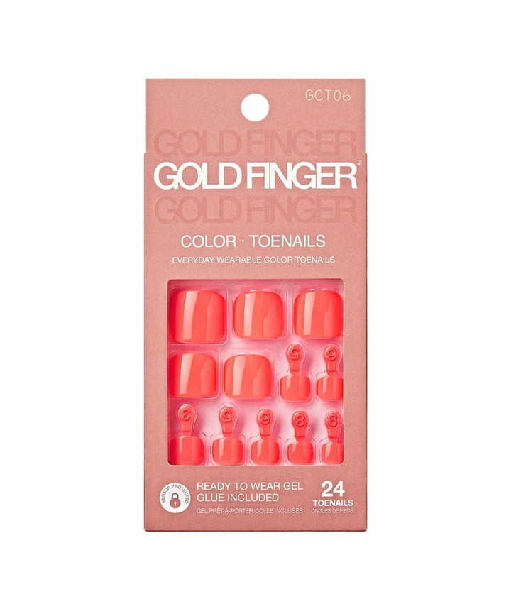 Gold Finger Solid Colors Toenails #Gct