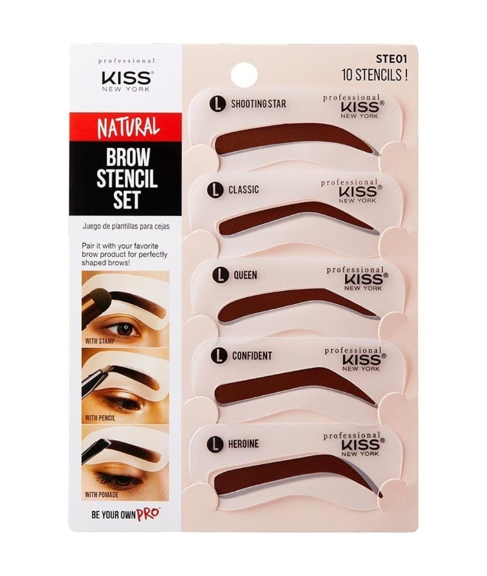 Kiss New York Professional Brow Stencil Set, Cosmetics - Cloré Beauty