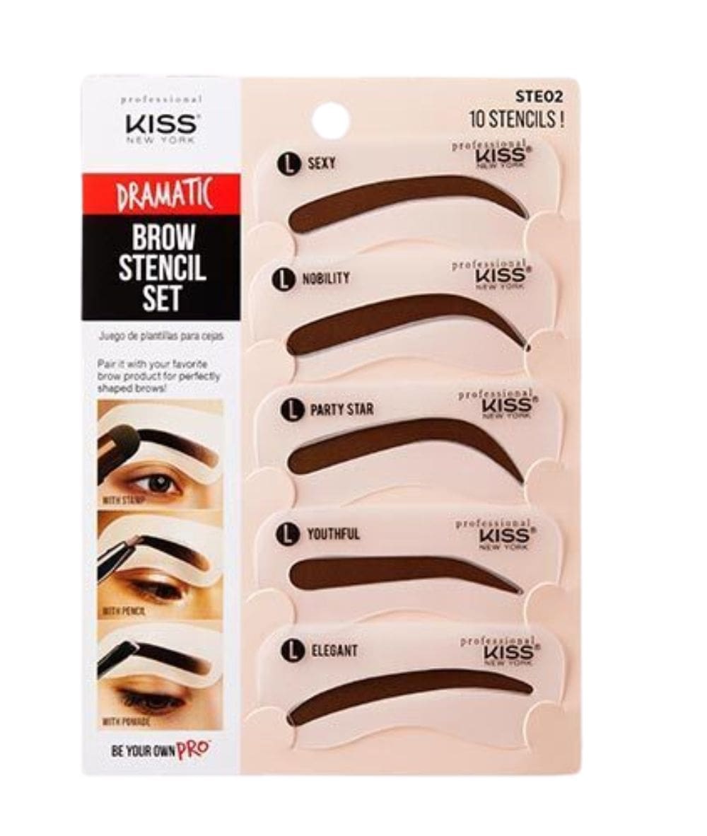 Kiss New York Professional Brow Stencil Set, Cosmetics - Cloré Beauty