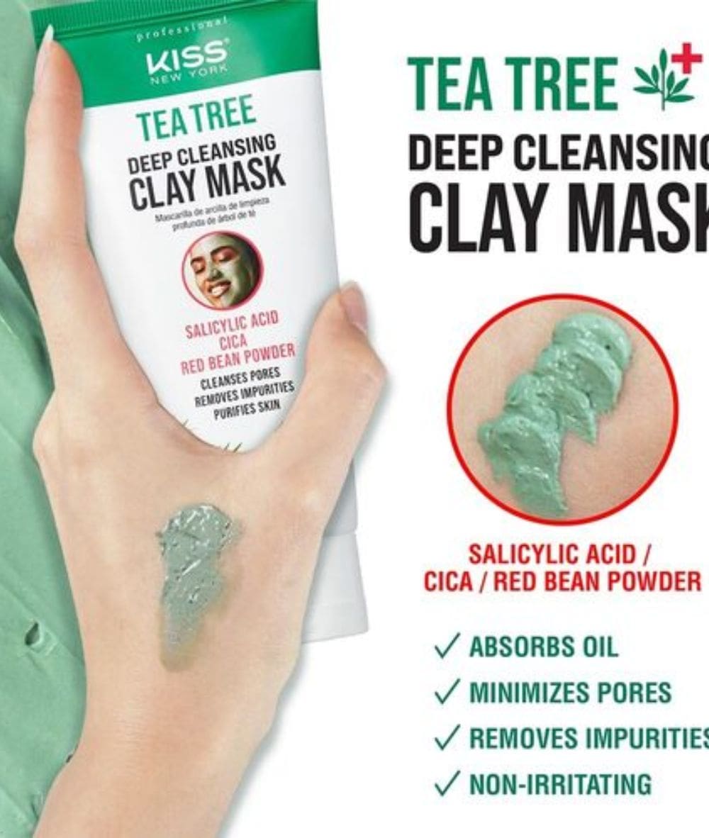 Kiss New York Professional Tea Tree Collection[Deep Cleansing Clay Mask] #Tt01, SKIN CARE - Cloré Beauty