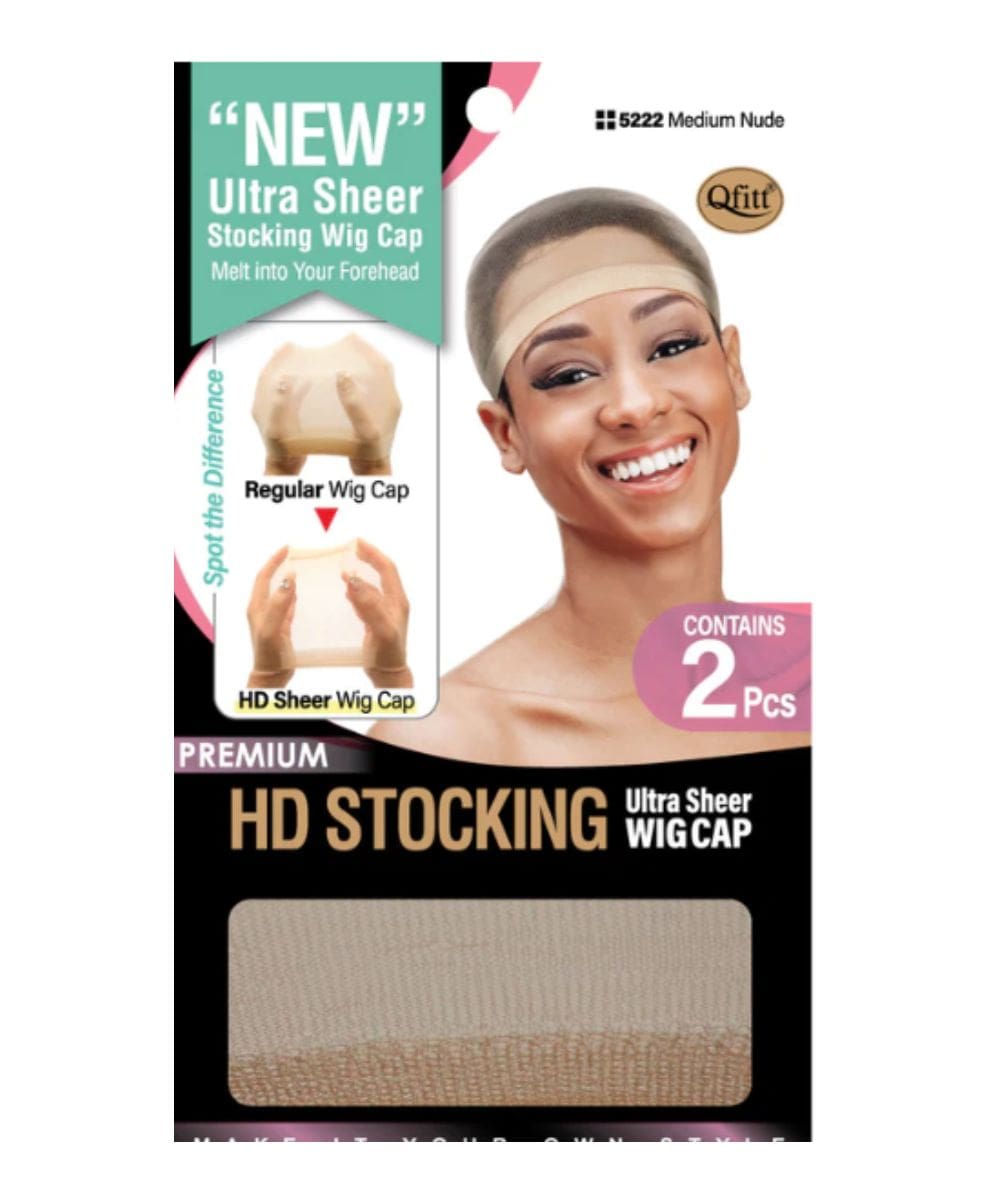 M&M Qfitt Hd Stocking Ultra Sheer Wig Cap 2Pcs, ACCESSORIES JEWELRY FASHION - Cloré Beauty