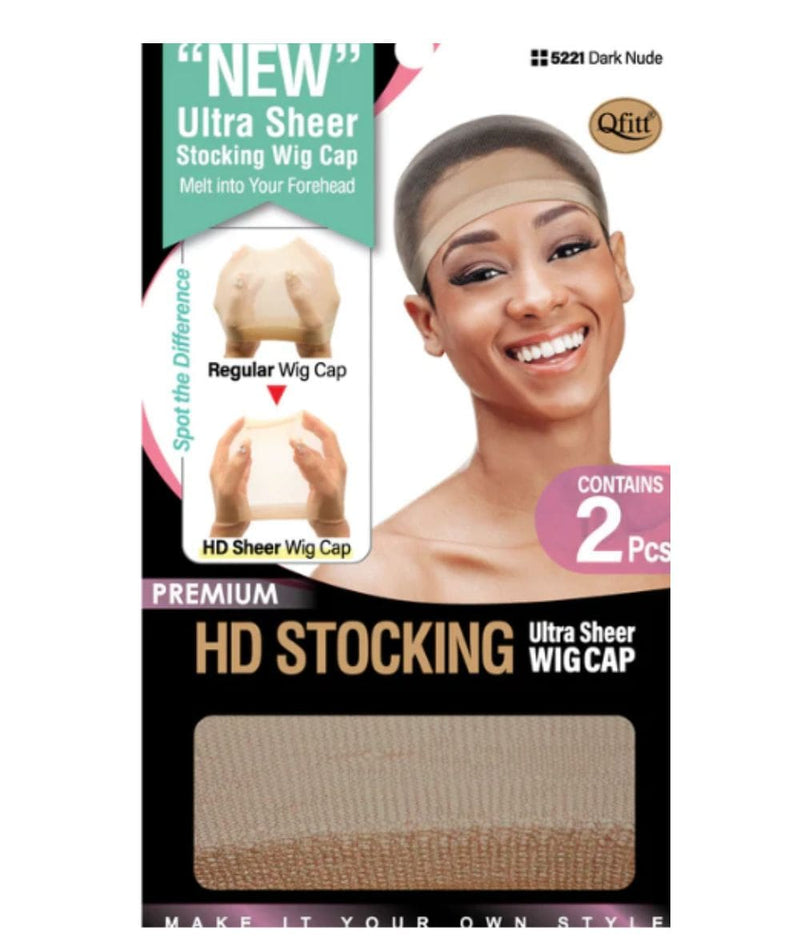 M&M Qfitt Hd Stocking Ultra Sheer Wig Cap 2Pcs