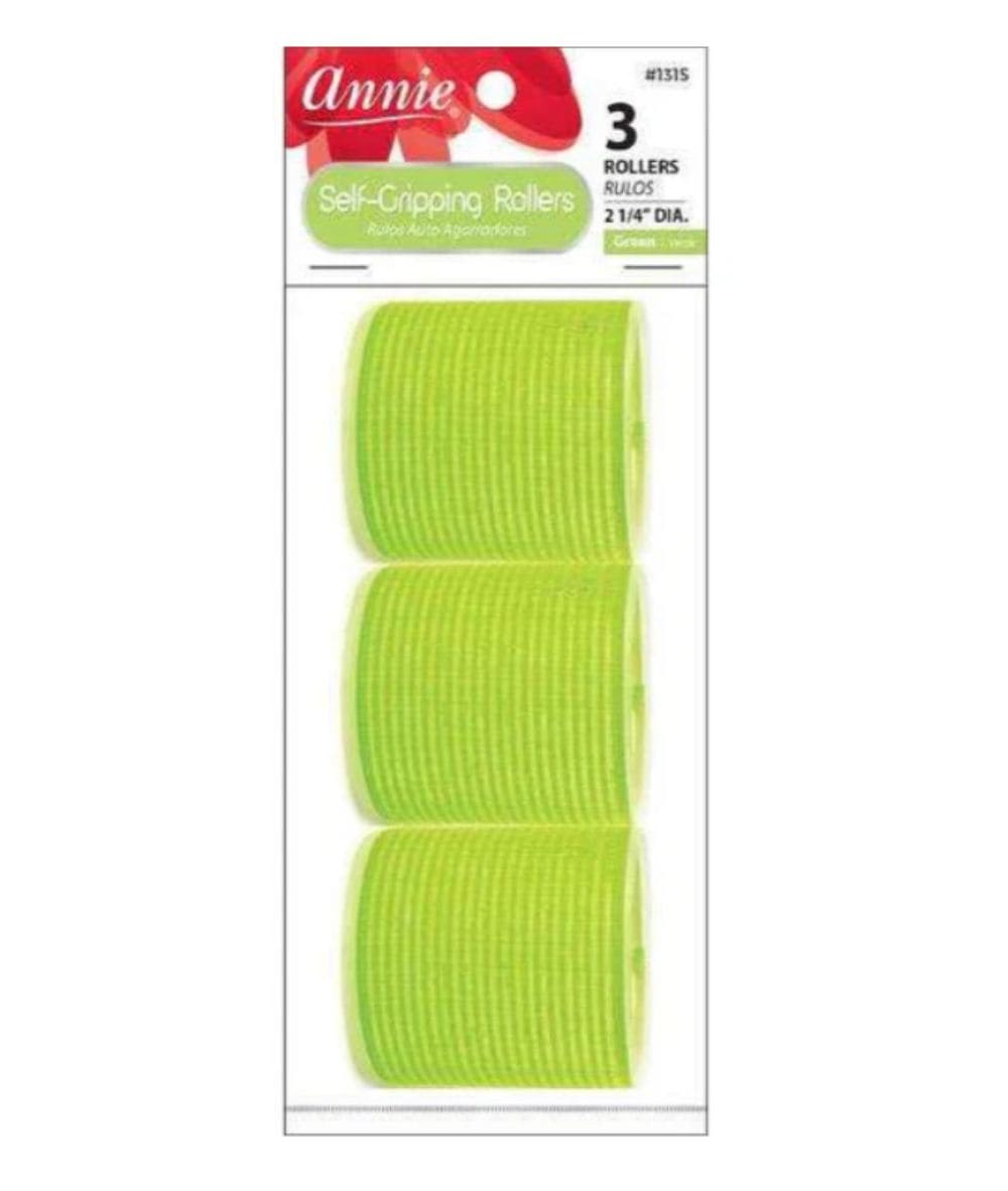 Annie Self Gripping Rollers 3 Rollers 2 1/4" [Green] #1315, Hair Tools - Cloré Beauty
