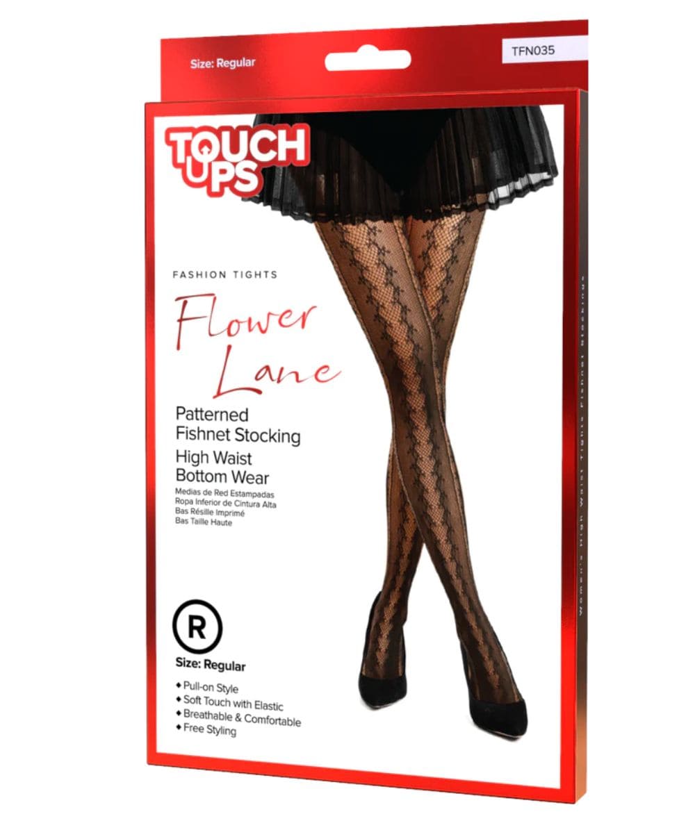 Touch Ups Patterned Fishnet Stockings-Flower Lane, ACCESSORIES JEWELRY FASHION - Cloré Beauty