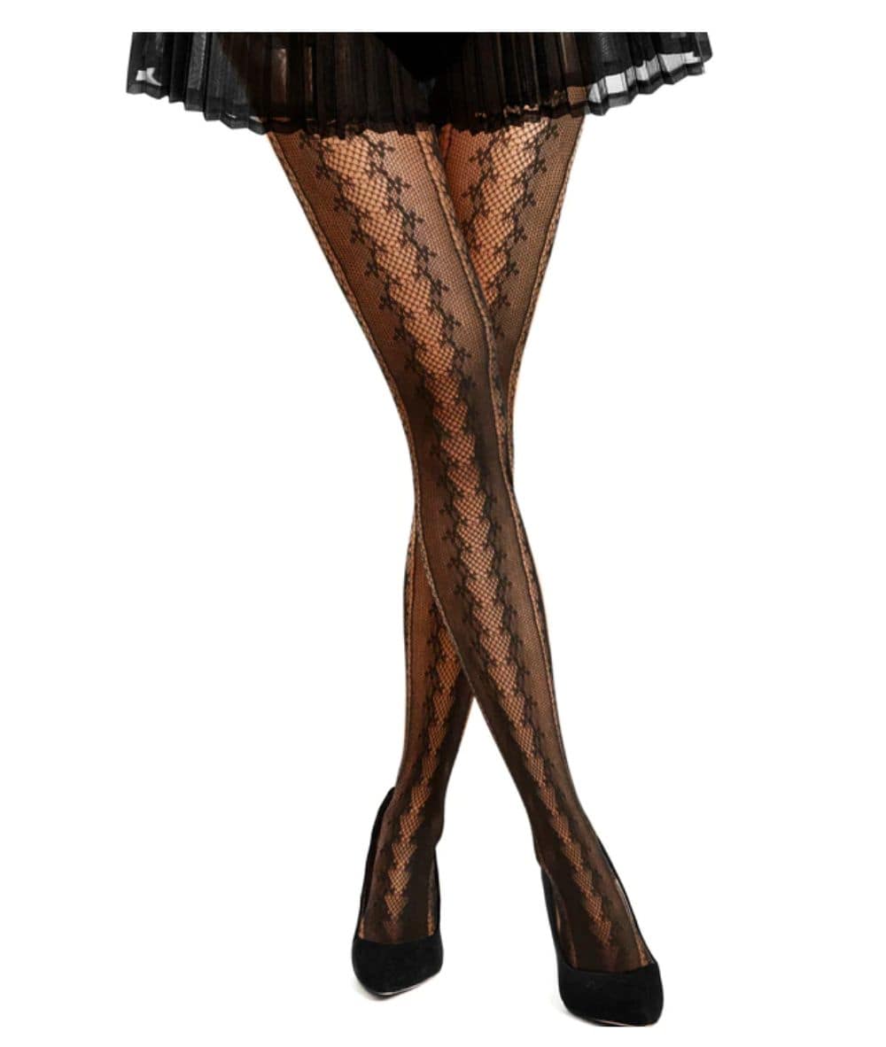 Touch Ups Patterned Fishnet Stockings-Flower Lane