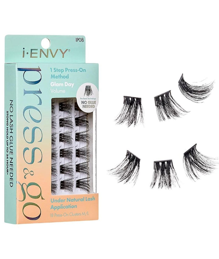 Kiss I-Envy Press & Go Press On Cluster Lashes-Glam Day