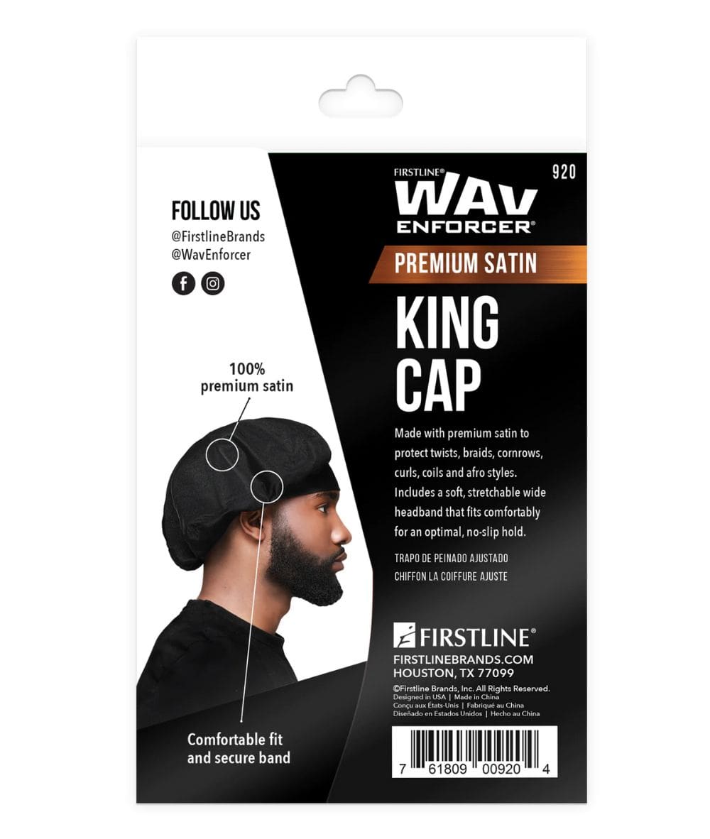 Firstline Wavenforcer King Cap [Black] #920, ACCESSORIES JEWELRY FASHION - Cloré Beauty