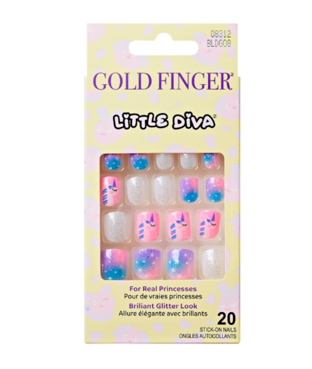 Gold Finger Little Diva Sticker Nails [Fantasy Dream] #Bldg08, Cosmetics - Cloré Beauty