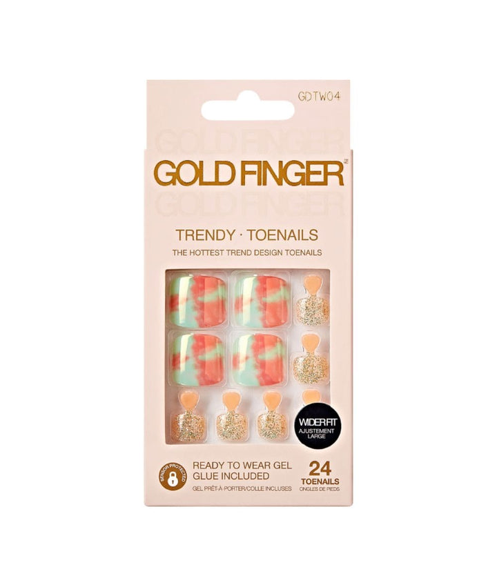 Gold Finger Trendy Wider Fit Toenails #Gdtw