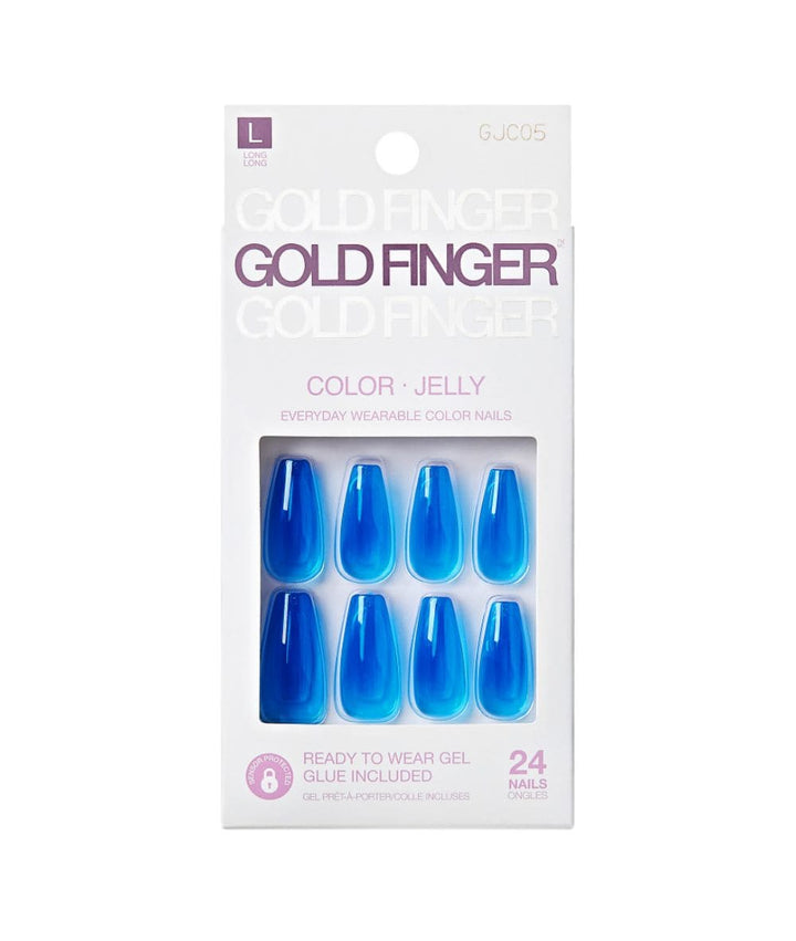 Gold Finger Jelly Color Nails #Gjc