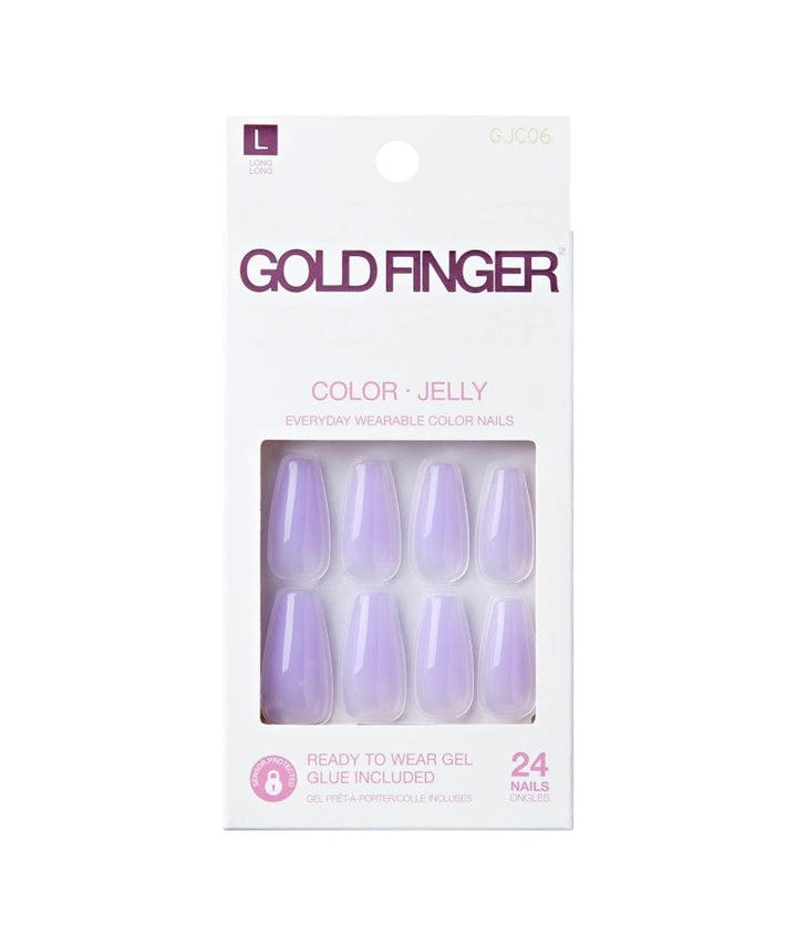 Gold Finger Jelly Color Nails #Gjc