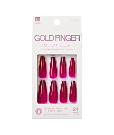 Gold Finger Jelly Color Nails #Gjc