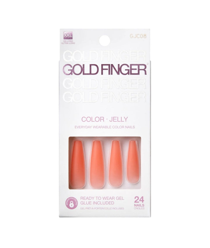 Gold Finger Jelly Color Nails #Gjc