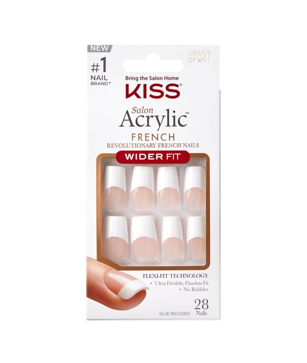 Kiss Salon Acrylic French [High Price] #Sfw51, Cosmetics - Cloré Beauty