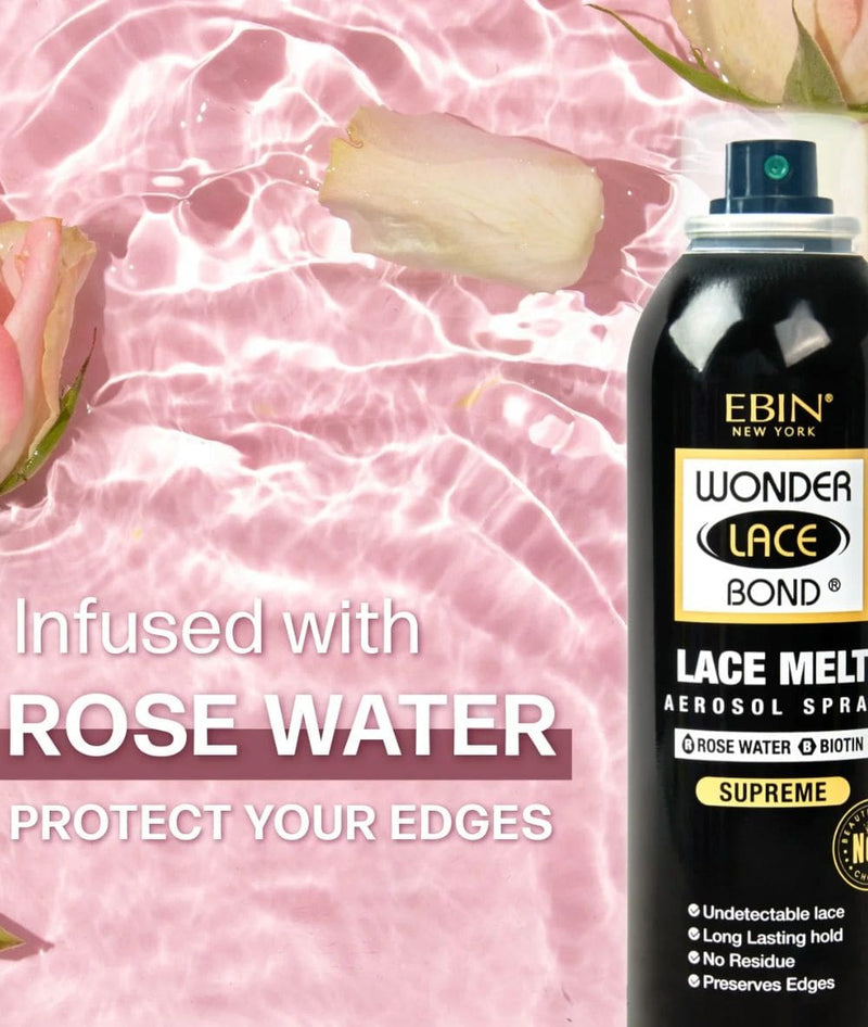 Ebin New York Wonder Lace Bond Lace Melt Aerosol Spray [Rose Water]