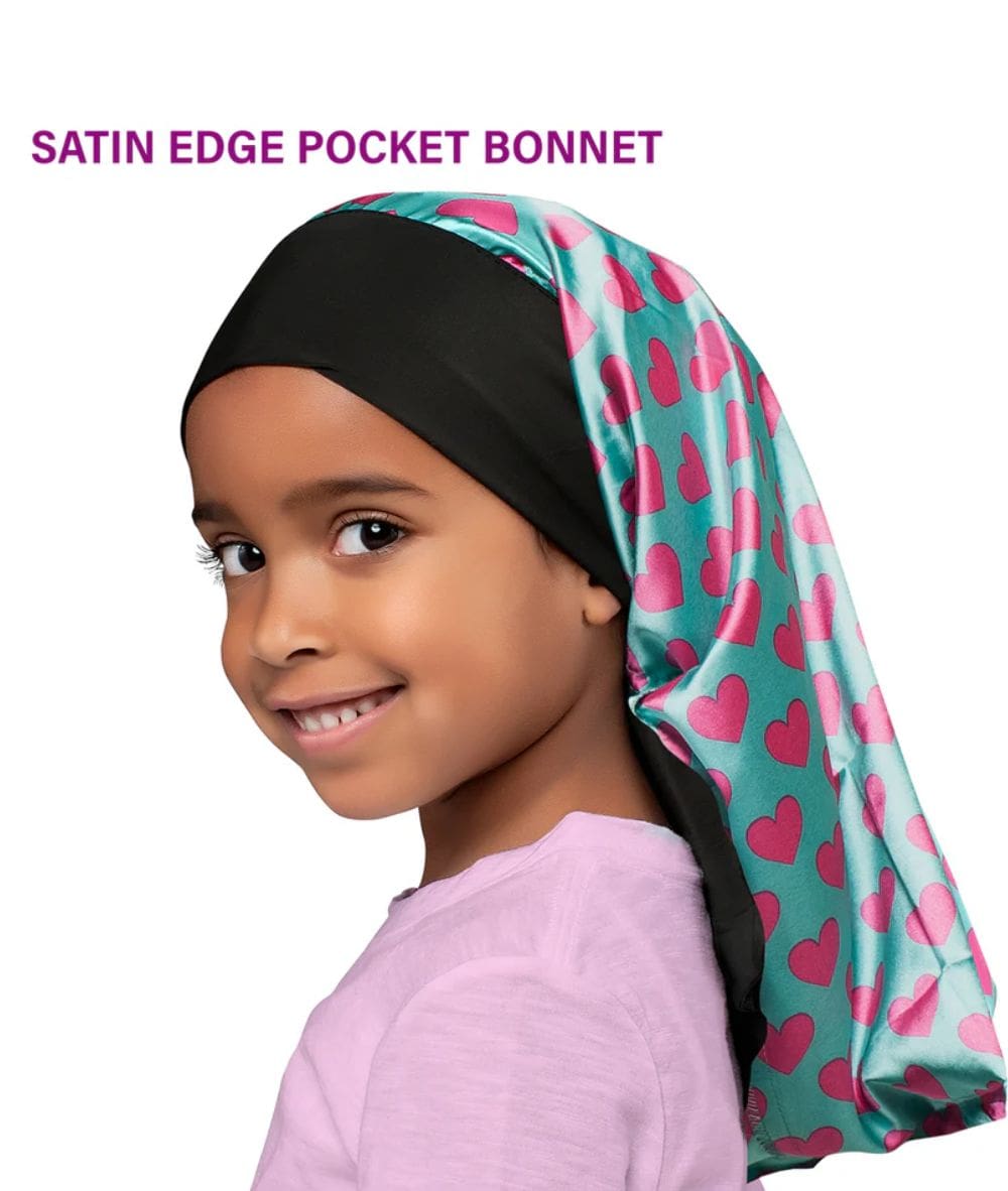 Firstline Camryn'S Bff Satin Pocket Bonnet[Pink Hearts] #815, Accessory - Cloré Beauty