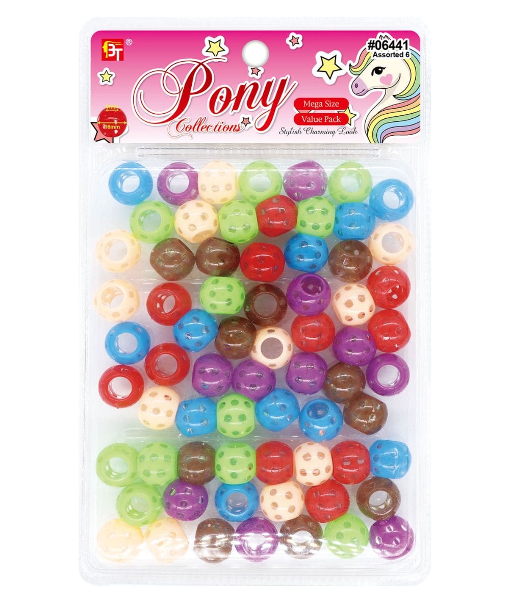 Beauty Town Mega Clear Polka Dots Round Beads Value Pack