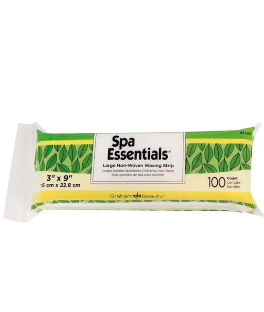 Graham Beauty Spa Essentials Large Non-Woven Waxing Strip 100Pc[3"X9"] #Gbe53222