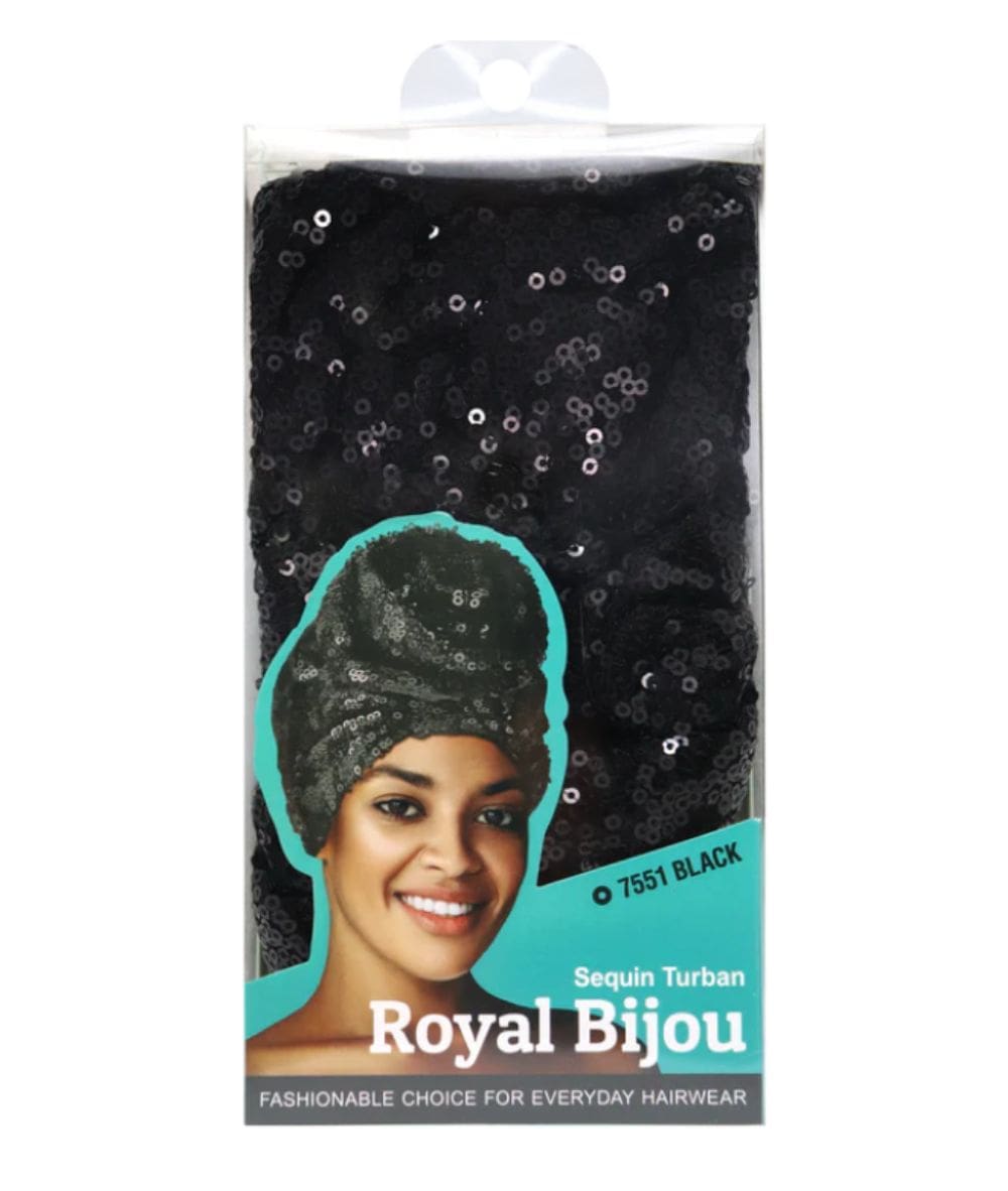 M&M Qfitt Sequin Turban Royal Bijou, Accessory - Cloré Beauty