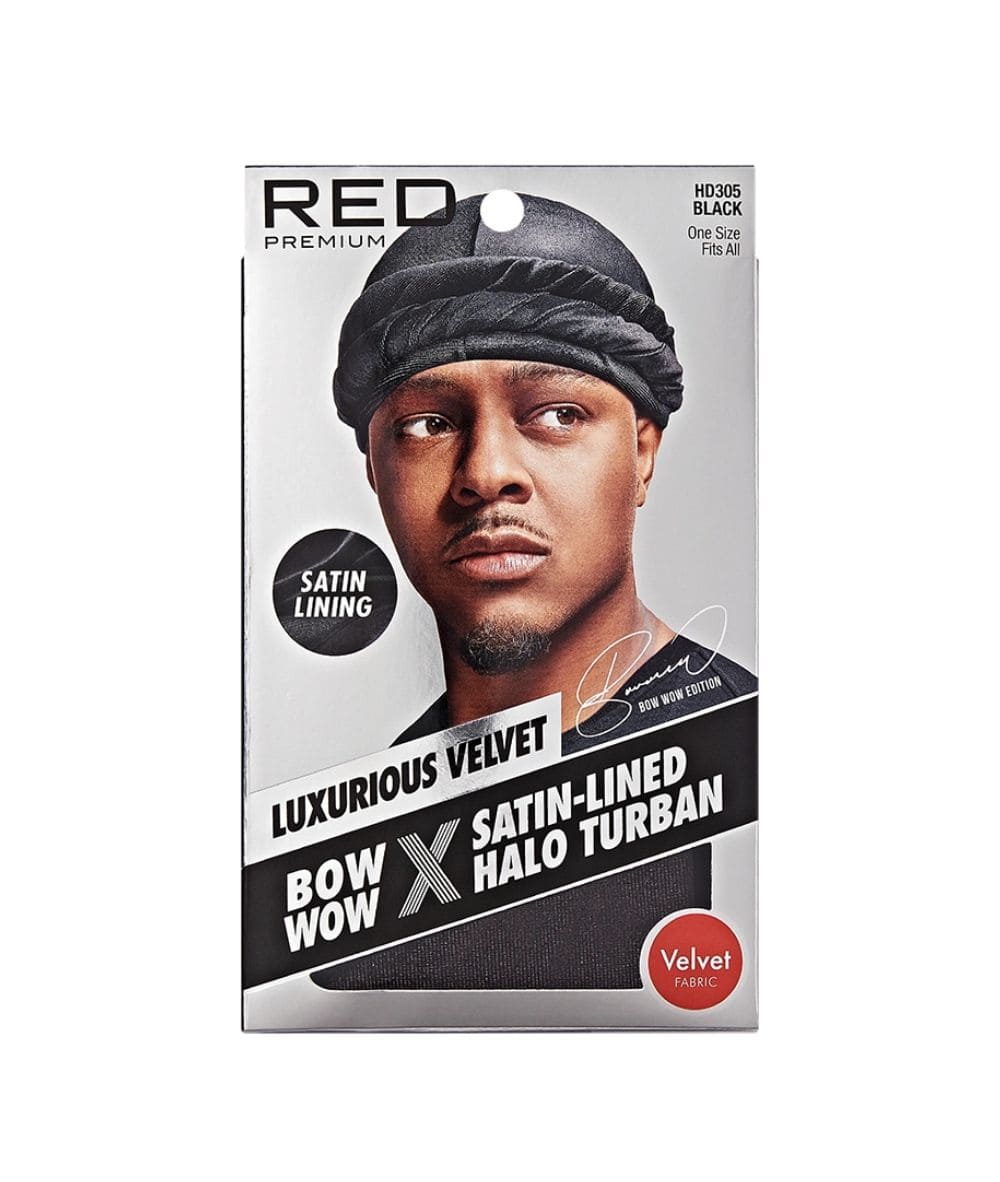 Red By Kiss Satin Lined Halo Turban Velvet #Hd