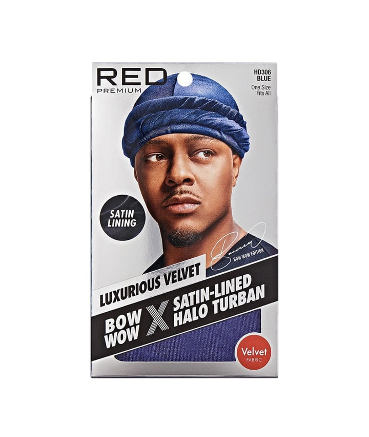 Red By Kiss Satin Lined Halo Turban Velvet #Hd