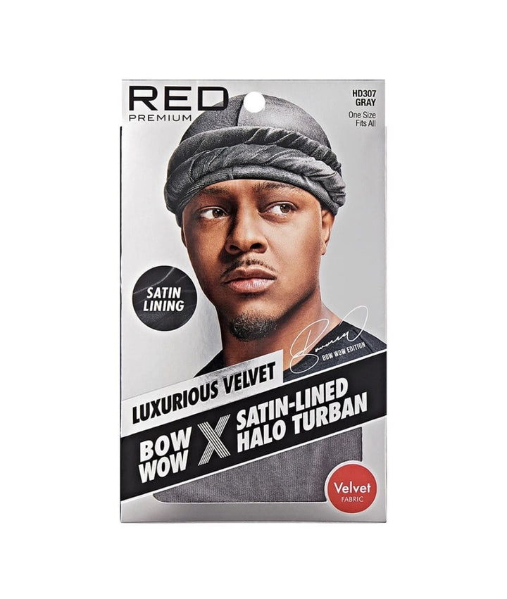 Red By Kiss Satin Lined Halo Turban Velvet #Hd